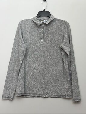 Solumbra Women's BodyShade Polo Long Sleeve Heather Grey Size M